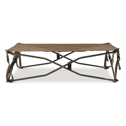 Guide Gear Bed with Elevated Bed Frame, Raised Outdoor Pet Couch, Cot, Dura Mesh Brown
