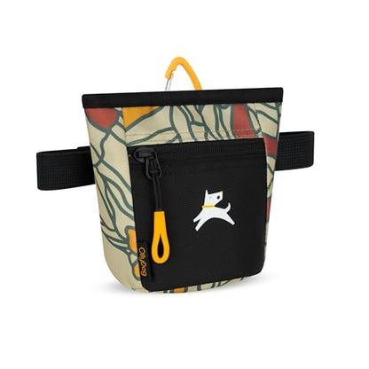OllyDog, Goodie Treat Bag, Dog Treat Training Pouch | Magnetic Closure | 3 Ways to Wear | Hands-Free Waist Belt | Water-Resistant Recycled Vegan Fabric (Fiori) - color: Fiori