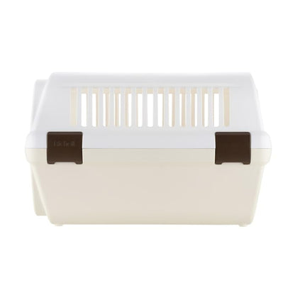 Richell USA - Pet Travel Carrier Small (80027) (White and Beige)