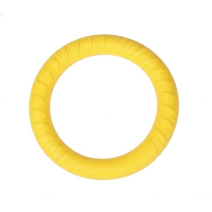 Easy-Grab Floating Dog Disc, Soft EVA Foam Flying Toy for Water Fetch, Yellow - size: 2.36 x 2.36 x 0.79 in
