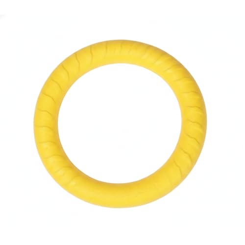 Easy-Grab Floating Dog Disc, Soft EVA Foam Flying Toy for Water Fetch, Yellow - size: 2.36 x 2.36 x 0.79 in