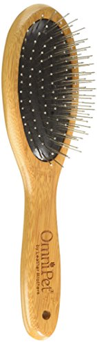 Pro-Finish Pin Grooming Brush with Carbonized Bamboo Handle, Medium, 8.5" - color: Pin Brush, size: Medium