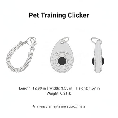 Dog Training Clicker with Wrist Strap - Ergonomic Mechanical Sound Signal for Obedience & Trick Training, Durable PP Plastic (1 Pack) - color: Green