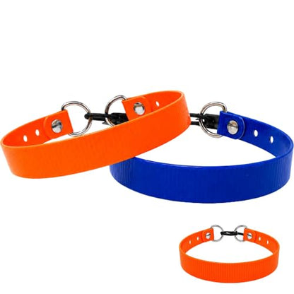SparkDog 3/4” High Flex Quick Adjust E-Collar Strap– Waterproof Replacement Collar Compatible w/SportDOG, Garmin, Dogtra & E-Collar Technologies, Genuine BioThane®-Made in USA (Orange HF, High Flex) - color: Bright Orange HF