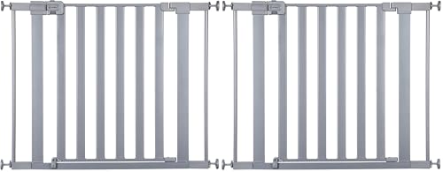 Safety 1st Baby Gate, Adjustable 29"-38" Wide, Pressure Mount | Walk Through Door | Silver | 2-Pack | Pet Compatible - color: Plateado, size: 2-Pack