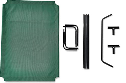Amazon Basics Cooling Breathable Elevated Dog Bed with Durable Metal Frame for Large Dogs, X-Large, 60 x 37 x 9 Inch, Green, Easy to Clean - color: Green, size: X-Large