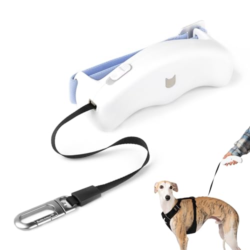 Retractable Dog Leash 5.6 ft Adjustable Soft Hands Free Dog Walking Lead, One-Handed Quick Brake Retractable Leash for Small Medium Dogs Up to 33 lbs, 360° Tangle Free (Ivory White) - color: Ivory White