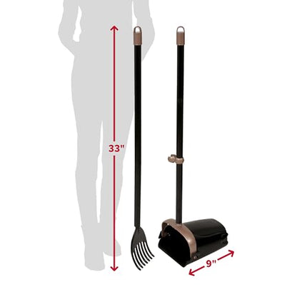 Arm & Hammer Dog Pooper Scooper Swivel Bin & Rake, Poop Scoop for Dogs, Black (2 Heavy Duty Scented Waste Bags Included) - size: One Size, style: Swivel and Rake Scooper