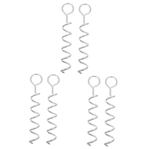 Toddmomy 6pcs Heavy Duty Spiral Dog Tie Out Stake Sturdy Ground Anchor for Dogs Portable Lawn Stake Stable Performance for Outdoor Use Grass