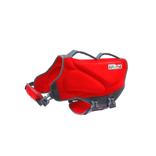 Outward Hound Dawson Swim Red Dog Life Jacket, Large - color: Red, size: Large (Chest Girth: 28"-32")
