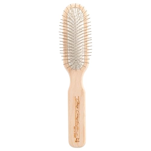 Chris Christensen 27 mm Oblong Pin Dog Brush, Original Series, Groom Like a Professional, Stainless Steel Pins, Lightweight Beech Wood Body, Ground and Polished Tips - size: 27mm