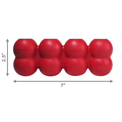 KONG Goodie Ribbon - Stuffable Natural Rubber Dog Toy - with Four Fillable Goodie Grippers for Enrichment Play - Bone-Shaped Chew Toy - for Medium Dogs - size: Medium (Pack of 1)