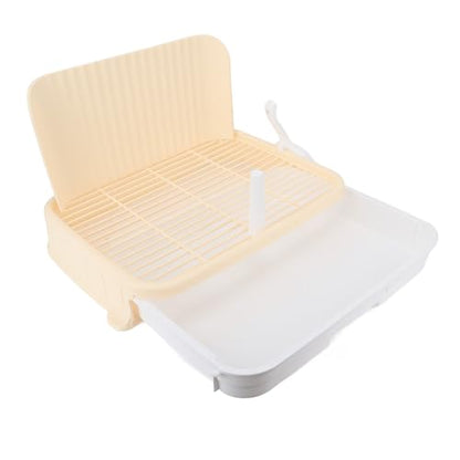 HEEPDD Large Dog Potty Tray, Puppy Potty Training Tray with Leakproof Design Spacious Indoor Dog Toilet for Medium Large Dogs 18.5x14.57x3.15in Pet Toilet with Pillar Structure (Complexion) - size: complexion