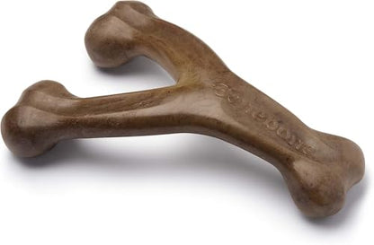 Benebone Wishbone Durable Dog Chew Toy for Aggressive Chewers, Made in USA, Giant, Real Bacon Flavor - size: Giant