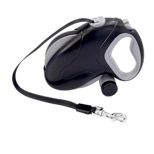 VBESTLIFE Retractable Dog Leash, 33Ft Heavy Duty Pet Walking Leash with 360 Anti Winding and Responsive Brake Systems, for Large Dogs up to 110lbs (Black 10M Reflective Wire)