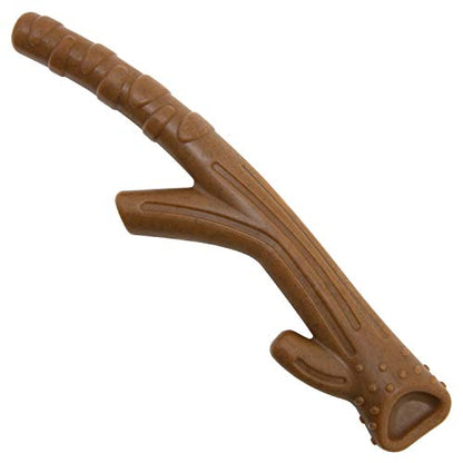 Chew King by Mammoth Up North Bacon-Flavored Nylon Chew Stick Bone, Textured Bacon Flavored Toy, Antler Shaped Pet Toy for Chewing, 9.6" Long - size: Medium, style: Stick (1 Pack)