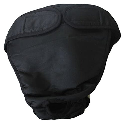 Dog Diaper Reusable Washable Female Girl for Medium & Large Big Dog Breeds Size L, XL, XXL (X-Large: Waist 22" - 28", Black) - color: Black, size: X-LARGE: Waist 22" - 28"