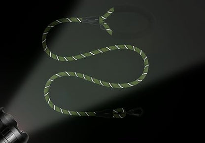Homapet. Braided Rope Dog Leash 6 Ft with Comfortable Padded Handle Reflective Threads with Poop Bag Dispenser for Large Dogs (Green/Black 6FT-1/2) - color: Green/ Black