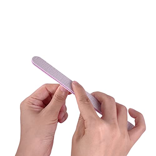 Nail File (100 Pcs), Bulk Emery Board Nail Files for Acrylic Nails and Natural Nails, 100/180 Grit Double Sided Emory Boards for Gel Nail Professional Reusable Washable Manicure Pedicure Kit Set Gray - size: 100 Pcs Rectangle 100/180 Grit