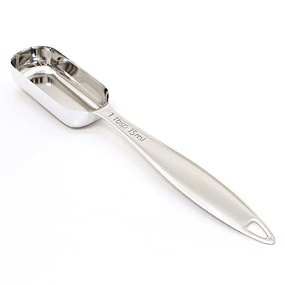 1PCS 1Tablespoon (1tbsp, 3tsp, 15ml, 1/2oz) Single Measuring Spoon, Individual Stainless Steel Long Handle Measure Teaspoon Only - size: 1tbsp|3tsp|15ml|1/2oz