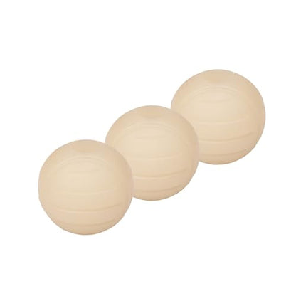 Amazon Basics Interactive Bouncy Durable Rubber Dog Toy Balls, Glow, 2.5 inch, Beige, Pack of 3 - size: 2.5 inch, style: Glow Balls (Pack of 3)