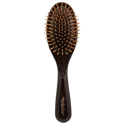 Chris Christensen 20 mm Oval Wood Pin Dog Brush, Real Wood Pins, 100% Static-Free, Redistributes Natural Oils into Coat, Reduces Painful Pulling, Large, Brown, Groom Like a Professional - size: Large