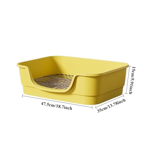 Dog Potty Tray with Removable Mesh, Pee Pad Holder for Indoor & Apartment Use, Non-Slip Dog Toilet, Keep Paws Dry, Easy Clean Potty Training Box for Small to Medium Dogs 18.7''LX13.78''W (Beige) - color: Beige