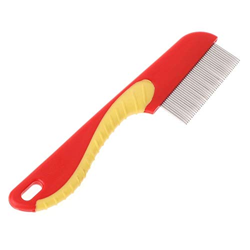 Pet Comb Cat Comb Dense Teeth Massage Clean Hair Stainless Steel Animal Grooming Brushes 5Pcs