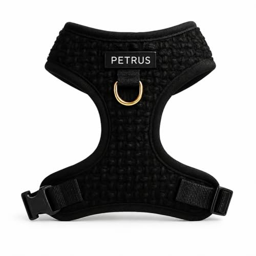 Premium No-Pull Dog Harness Soft Neoprene & Breathable Mesh Vest with Front & Back Clip D-Rings Adjustable Lightweight Walking Harness for Puppies, Small & Medium Dogs (Black Boucle, XS) - color: Black Boucle, size: XS: Neck 10.6-14.2'', Chest 14.2-18.9''