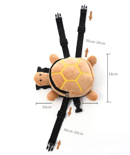 Dog Backpack Harness with Leash, Adjustable Dog Harness Backpack for Small Dogs, Cute Turtles Shape Bag Pet Carrier Backpacks for Hiking Training and Daily Walking - color: Grey