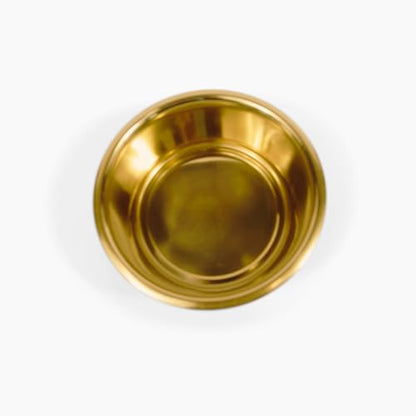 Hiddin Double Elevated Dog Bowl Stand for Medium or Large Dogs, All Breeds, Smoke Grey Acrylic 12 Inch Raised Dog Bowl Stand with Two Gold Bowls for Food and Water - 6.5 Cups Each Dish