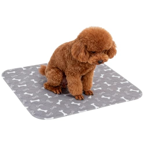 Washable Pee Pads for Dogs | Reusable Absorbent Urine Mat | Odor Proof Non-Slip Puppy Pee Pads for Dogs | for Training Potty Indoor Crate Balcony Car Kennel Floor - color: Gray, size: 30x30cm