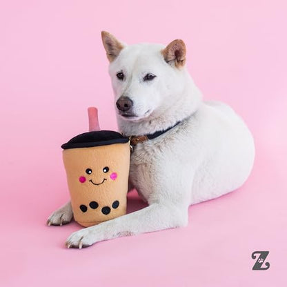 ZippyPaws NomNomz - Dog Squeaky Toys to Keep Them Busy, Funny Food Plush for Small & Medium Dogs, Cute Stuffed Puppy Toy, Pet Products, Gift for Dogs of All Breeds, Soft and Cuddly - Boba Milk Tea - color: Boba Milk Tea