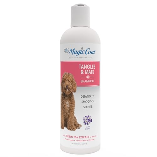 Four Paws Magic Coat Tangles and Mats Dog Grooming Shampoo, Violet Scent, 16 Ounce Bottle - size: 16 Ounces (1 Count), style: Detangling Dog Shampoo