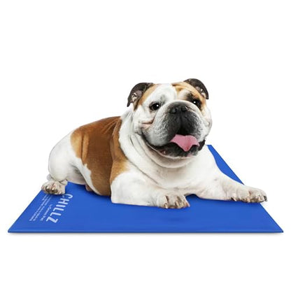 The Green Pet Shop Chillz Gel Mat, Large - Pressure-Activated Cooling Pad for Pets 25-50 lbs - Non-Toxic, No Water or Refrigeration Needed - Ideal for Home, Travel & Crates - size: L