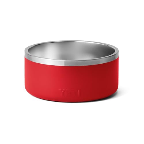 YETI Boomer 8, Stainless Steel, Non-Slip Dog Bowl, Holds 64 Ounces - color: Rescue Red