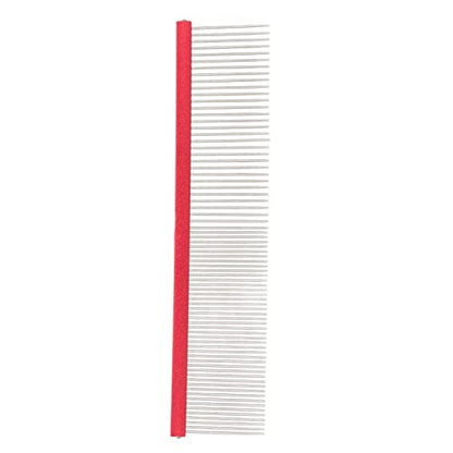 VINGVO Greyhound Comb for Dogs, Metal Dog Comb with Rounded Ends, 16cm/6.3in, Red - size: Red 16cm/6.3in