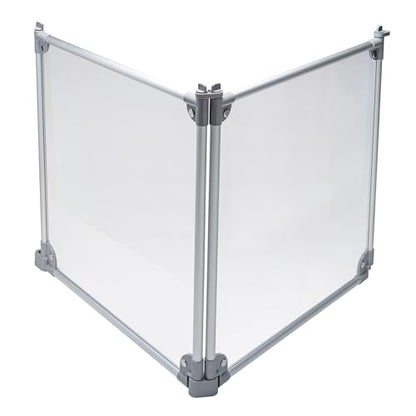 Front Row Foldable Dog Playpen – Durable and Portable Puppy Playpen for Exercise, Rest & Play – Clear Fence Panels with Aluminum Rods and Crate for Dogs and Other Small Pets (Silver, 2-Panel) - color: Silver