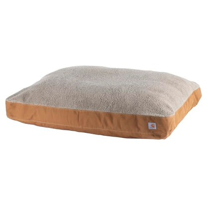 Carhartt Durable Canvas Pet Bed, Water Resistant Firm Duck Dog Bed, Carhartt Brown (Sherpa Top), Large - color: Carhartt Brown (Sherpa Top), size: Large