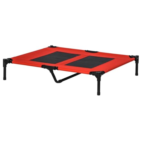 Elevated Pet Cot, Large Folding Camping Bed for Dogs and Cats, Indoor/Outdoor