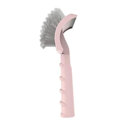 Large Slicker Brush for Dogs Cats, Extra Long Pin Shedding Brush for Long Haired & Curly Coats, Dematting Tool for Thick Undercoat – 25mm Pins, Black(Pink,S) - size: S