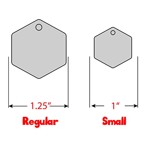 Personalized Dog Tag with 5 Lines of Custom Deep Engraved Durable Stainless Steel Pet ID Name Tag Designer Small Size Hexagon - size: Small, style: Hexagon