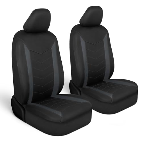 Motor Trend SpillGuard 2 Charcoal Gray Seat Covers for Cars & Seat Covers for Trucks - Neoprene Waterproof Car Seat Covers Front Seats Only - SUV Seat Covers Protector - Forros para Asientos de Carro - color: Front Seats - Charcoal Gray