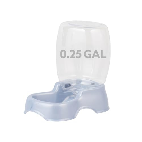 Petmate Pet Cafe Cat and Dog Water Dispenser Extra Small Water Bowl for Kittens and Puppies, USA Made, 0.25 GAL, 7.3"H, Pearl Ash Blue - color: Pearl Ash Blue, size: 0.25 GAL