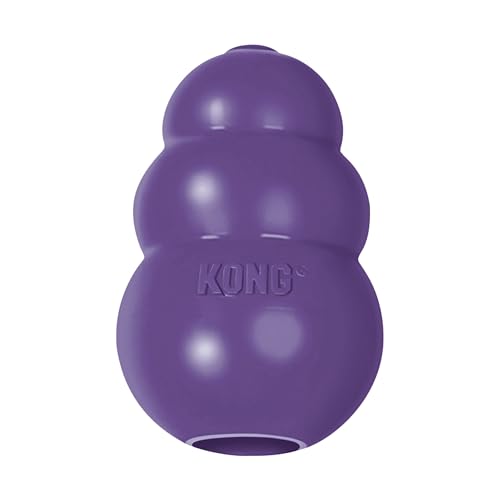 KONG Senior - Dog Toy with Gentle, Natural Rubber - Durable Dog Toy for Older Dogs - Use Treats with Stuffable Chew Toy - Treat Toy for Chewing & Fetching - for Large Dogs - size: Large (Pack of 1)