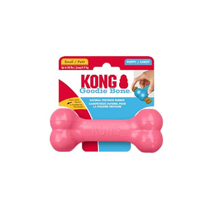 KONG Puppy Goodie Bone - Stuffable Natural Rubber Chew Toy for Small Dogs & Teething Puppies - Pink - color: Pink, size: Small