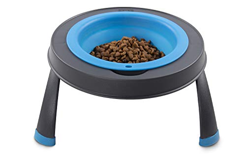 Dexas Pets Single Elevated Pet Feeder/Pet Bowl, 4 Cup Capacity, Pro Blue (PW1404322194) - color: Pro Blue, size: Large/4 Cup Capacity