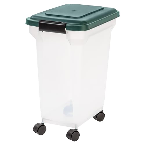 IRIS USA, Inc. Remington Airtight Pet Food Storage Container, 22-Pounds, Hunter Green - size: 22 lbs