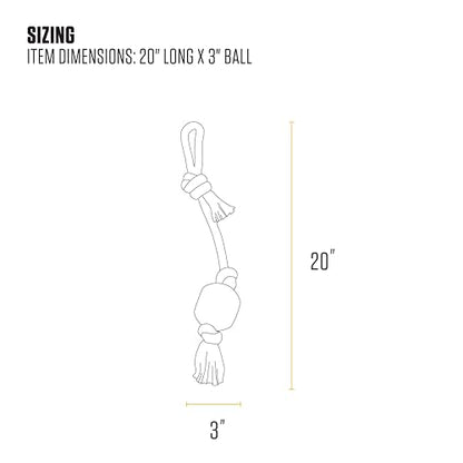 Carhartt Pet Training Tools, Rugged Dog Tool for Tug, Fetch and Play, Rubber Ball Dog Rope Pull (Blaze Orange) - color: Rubber Ball Dog Rope Pull (Blaze Orange)