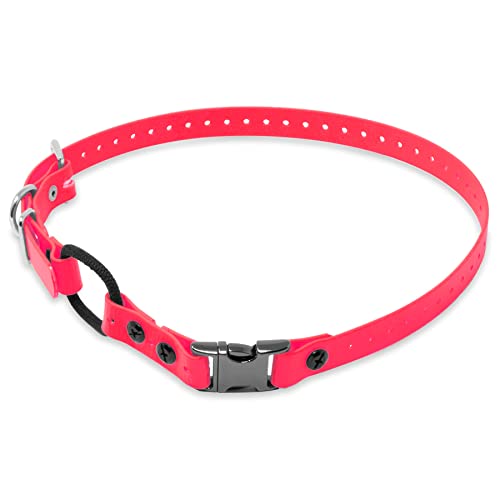 Educator 1-Inch Dog Training Collar Strap – ONLY Fits FE-580, ET-800 & UL-1200 Receivers – NOT Compatible with Mini Educator (ET-300/ET-400) – Quick Snap Biothane Bungee Collar, Pink - color: Pink